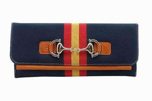 Bolso de mano de lona azul con bandera española y estribo